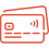 Silhouette icon of a credit card, representing we accept credit card payments.